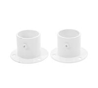YARNOW Soporte Resistente de Acero Inoxidable Blanco Estructura Doble Lateral y Soporte Ajustable para 2 Piezas Barra de Armario para Mejoras DIY y Cuartos de Lavado