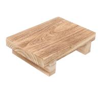 YARNOW Taburete Escalón Multiusos de Madera de Paulownia, Pequeño Reposapiés para Oficina y Hogar, Diseño Portátil y Ligero, Adecuado para Sala, Dormitorio y Uso Interior y Exterior