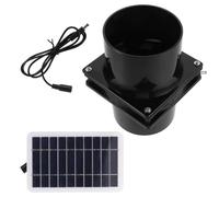 YARNOW Ventilador Solar de Ventilación de Conducto, 10 W, 4, 72 Pulgadas | Equipo de Aire Panel Solar, Extracción Resistente Intemperie, Alta Velocidad, para Gallineros Exteriores, Áticos,