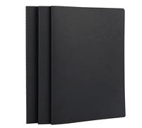 Yarotm Libreta A4 Hojas Blancas - 3pcs Cuaderno de Bocetos en Blanco 100GSM Papel - 80 Páginas Sketchbook de Tapa Blanda Kraft Negra - Cuaderno de Dibujo A4
