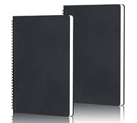 Yarotm Libretas Espiral B5-2 Piezas Cuaderno Hojas Blancas - 26x18.5cm Bloc de Notas B5-100GSM Papel Hojas Blancas Notebook - 120 Páginas Negro Cuaderno B5 Diario de Viaje Dibujo