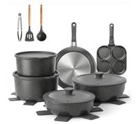 YASHE Batería de cocina 20 piezas, inducción, atóxica, sin PTFE ni PFAS