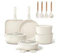 YASHE Batería de cocina 21 piezas, inducción, atóxica, sin PTFE ni PFAS