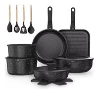 YASHE Batería de cocina 21 piezas, inducción, atóxica, sin PTFE ni PFAS