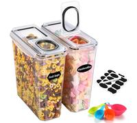 YASHE Botes Cocina Almacenaje Juego de 2 Piezas (3.7L), Recipientes Herméticos para Alimentos con Tapa Sin BPA, Recipientes de Almacenamiento Cocina para Almacenar Cereales, Pasta, Granos