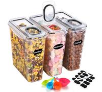 YASHE Botes Cocina Almacenaje Juego de 3 Piezas (3.7L), Recipientes Herméticos para Alimentos con Tapa Sin BPA, Recipientes de Almacenamiento Cocina para Almacenar Cereales, Pasta, Granos