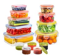 YASHE Recipientes de Plástico Alimentos Herméticos, Juego de 28 Piezas, Botes Cocina Almacenaje con Tapa, Sin BPA, 100% a Prueba de Fugas, Reutilizables y Lavables en el Lavavajillas
