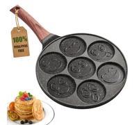 YASHE Sartén para tortitas 7 cavidades, atóxica, sin PTFE ni PFAS