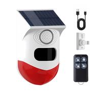 Yasorn Smart Solar Detector de Movimiento, Alarmas para casa WiFi 120dB Sonido Sirena de Seguridad Impermeable, Protege tu Casa, Granja, Granero, Villa, Patio
