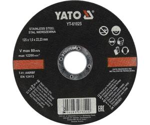 Yato - disco especial de acero inoxidable 125 x 1 x 22,2 para cortar e