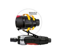 Yato, modelo yt-09632, amoladora neumática recta, herramienta profesi