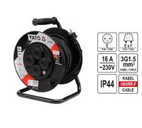 Yato, modelo yt-81052, extensión enrollable 20m, 3 x 1,5mm², ip44, i