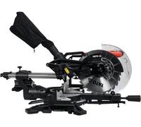 YATO Sierra ingletadora profesional XXL con láser YT-82172 (1800 W, 5.000 min-1, hoja de sierra de 255 mm de diámetro x 30 mm de diámetro, anchura máxima de corte de 305 mm, incluye hoja de sierra de