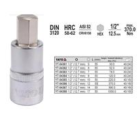 Yato yt-04384 - socket bit hex 1/2' 8mm l55mm