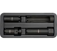Yato YT-1762, Juego de adaptadores, 1/2", sistema imperial, 4 piezas, acero cromo vanadio