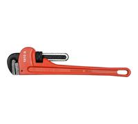 Yato YT-2224 Stillson Wrench, Black and Red, Aluminum Body with Carbon Steel Jaw, 450 mm Length, Ideal for Heavy-Duty Use, Perfect for Mechanics and DIY Projects, Features Torque Wrench Capability