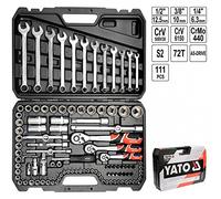 Yato Juego de vasos YT-38831 1/4", 3/8" y 1/2" 111 piezas