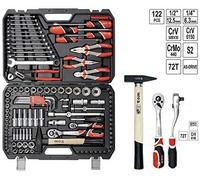 Yato Juego de herramientas mecánicas YT-38901 122 piezas 1/4" y 1/2"