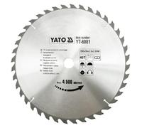 Yato YT-6081, para plástico, madera, 35 cm de longitud, 3 cm de ancho, con insertos de carburo de tungsteno (TCT), 2,5 mm de espesor, 4500 revoluciones por minuto