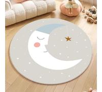 YATOLA Alfombras Suaves para Dormitorio Baño Sofá Silla Cojín Alfombra de Juegos para Habitación Juvenil Chico Infantile Niño Lavable Suave Antideslizante Estrella Arcoíris Conejo (Gris, 80x80cm)