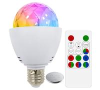 YATOSEEN Bombilla discoteca 3W E27 giratoria LED RGB, luz escenario remoto para bar, pub, DJ, club, boda