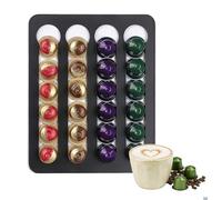 YAYNO Soporte para cápsulas de café Dispensadores Portacápsulas Café 24 Unidades Dispensador Capsulas, Soporte de pared