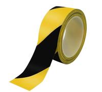 YBAAKZIIR Cintas de advertencia, Cinta de señalización suelo, barrera advertencia peligro, amarillo, negro, 10-100mm ancho, 20M(25mm)