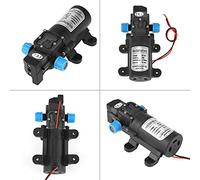 Ycauty 12V 45W Bomba de agua de micro membrana silenciosa bajo ruido 4L / Min autocebante para RV Barco Jardín Negro