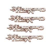 Ycauty 40 Uds. De Rodajas De Letras De Madera Navideñas, Tablero De Densidad Duradero, Palabras para Decoraciones para árboles De Navidad