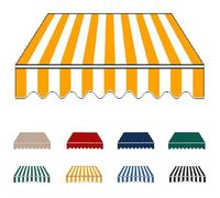 YCBTPS Lona De Repuesto para Toldo Exterior 3.0x2m, Tela De Repuesto para Toldo, Lona Recambio Jardín Patio Terraza Balcón(Orange-White,3.0x2m(10x6.5ft))