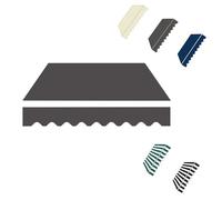 YCBTPS Lona De Repuesto para Toldo Exterior 300 X 250cm, Tela De Repuesto para Toldo Impermeable, Recambio De Tela para Toldo De Jardín(Gray,3x2.5m(10x8ft))