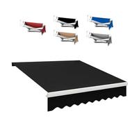 YCBTPS Lona De Repuesto Retráctil para Toldo De Patio, 3.5x2.5m 4x3.0m Cubierta del Toldo De La Sombra del Sol Toldo Enrollable Toldo Exterior Tela Superior(Black,3.5x3.0m(12x10ft))