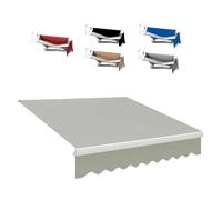 YCBTPS Lona De Repuesto Retráctil para Toldo De Patio, 3.5x2.5m 4x3.0m Cubierta del Toldo De La Sombra del Sol Toldo Enrollable Toldo Exterior Tela Superior(Gray,4x1.5m(13x5ft))