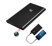 YCCNIU Cámara Oculta, Cámara Espía 2 en 1 con Batería Externa de 5000 mAh | Mini Cámara Espía Oculta, HD 1080P, Visión Nocturna, Grabación en Bucle, 17 Horas de Grabación