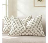 YCOLL Funda de Cojín Diseño Moderno Botánico Vintage 30x50 Set de 2 Fundas de Cojín Flores Cojín de Sofá Cojines Decorativos para Sofá Sillón Silla Cama Decoración del Hogar y Salón Rosa Palo