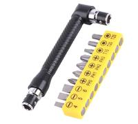 Yctze Durable L Shape 1/4 Inch Hex Socket Wrench with Screwdriver Bits for