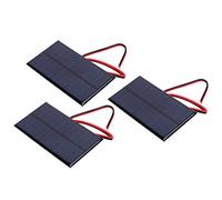 Yctze Juego de Paneles Solares, 3 Unidades, 6 V, 1 W, Módulo de Potencia de Alta Eficiencia para Proyectos Solares de Bricolaje con Cable de 30 Cm