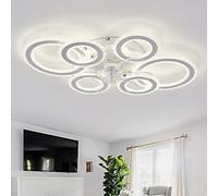 ycwdcz Ventilador De Techo con Luz, 76cm Lampara Ventilador Techo, Plafon Led Ventilador 6 Velocidades, Salón Dormitorio LED Regulable, Reversible Ventiladores De Techo con Mando A Distancia-White