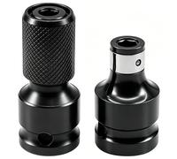 YDHfdc 2 Piezas Adaptador de Zócalo de 1/2 a 1/4 Adaptador de Vaso Hexagonal Telescópico Taladro Convertidor Adaptadores De Broca para Llave de Trinquete de Impact