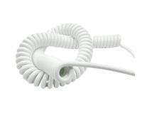 YDHSIKK Cable en Espiral con Resorte, Cable eléctrico Espiral de Resorte de 4 núcleos, 28AWG, 0,1 mm2, Estiramiento retráctil de PU, 1-10 Metros(Stretch 7 Meters)