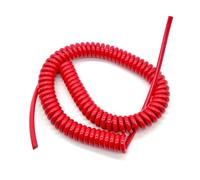 YDHSIKK Cable en Espiral con Resorte, Tamaños múltiples del Estiramiento Original de los 4m del Cobre los 6m de la Base del Cable de extensión del hogar de la Primavera Espiral 2(20AWG 0.5mm2)