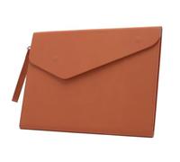 YDHSIKK Carpeta Tipo Bolsa, Carpeta de Documentos de Cuero sintético con Cierre Tipo sobre, 32 x 25 cm, Multicolor, Paquete de 2(Orange)