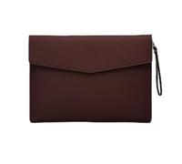 YDHSIKK Carpeta Tipo Bolsa, Organizador de Documentos de Cuero sintético Multicolor, 25,1 x 34,5 cm, for Oficina, hogar y Escuela.(Brown)