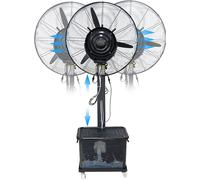 YDkjwjw Ventilador nebulizador comercial con tanque extra grande de 42L, oscilación de 90°, ventilador de alta potencia para obras y naves industriales