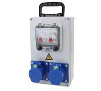 YDuupxe Caja de Enchufe Industrial Portátil, Impermeable, 250x150x100mm | ABS y PC, IP44-67, Caja de Distribución Eléctrica, Lugares de Trabajo Exteriores, Montaje en Pared, Compatibilidad con