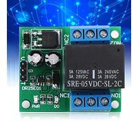 YDuupxe Módulo de Relé DPDT, 5V Bistable (DC6-24V) | Control de bloqueo automático, disparador de pulso bajo, puertos duales NO COM NC, indicador de polaridad inversa, control