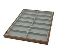 YDYAENIO Bandeja de Almacenamiento para Gafas de Sol Estante de Almacenamiento 12 Rejillas for Gafas, Bandeja exhibición Sol, Estuche Madera for, Caja organizadora Terciopelo
