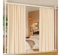Yeabett Barra de Cortina Divisora de Habitación - Sin Perforación Divisores de Habitación de Partición 122-305cm(A) 70-177cm(An) Ajustable, Separador de Espacio de Partición de Servicio Pesado