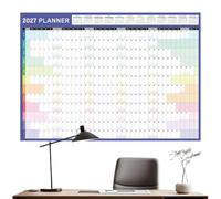 Year Calendar - 2027 Wall Planner, Double Sided Monthly Layout