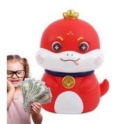 Year of The Snake Money Bank, Cute Snake Cash Coin Box, Large Capacity Kids Saving, Decorative Storage for Children and Boys, Fun and Educational Savings Jar